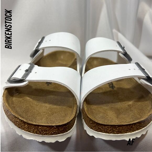 BIRKENSTOCK ARIZONA BIRKO-FLOR SANDALS WHITE NEW - Picture 5 of 9